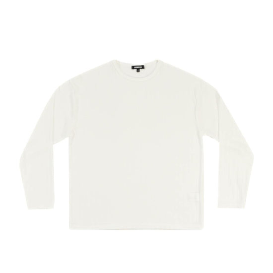 MEN'S TEXTURED LONG SLEEVE T-SHIRT IVORY