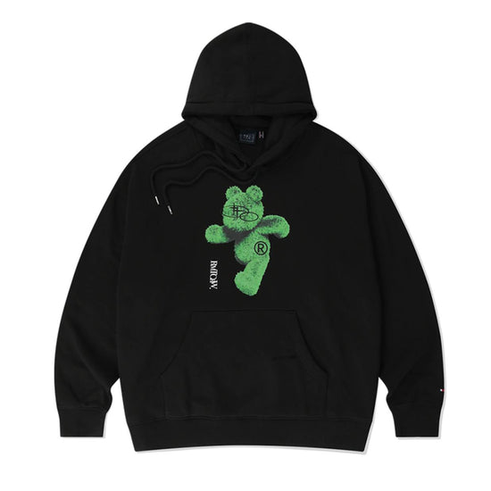 SHAGGY BEAR HOODIE BLACK