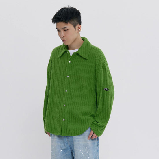 WIDE KNIT SHIRT GREEN