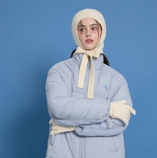 HAIRY RIBBON BALACLAVA IVORY