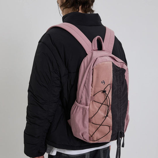 HALF STRING CORDUROY BACKPACK PINK