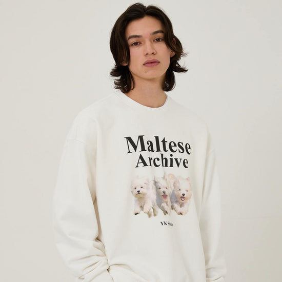 MALTESE ARCHIVE SWEATSHIRTS WHITE