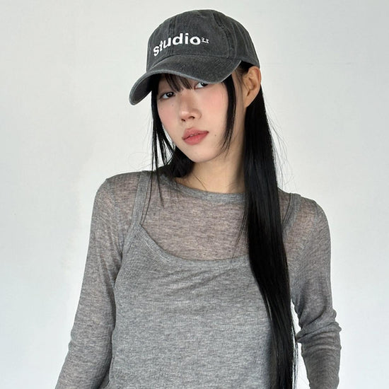 PIGMENT STUDIO BASEBALL CAP CHARCOAL