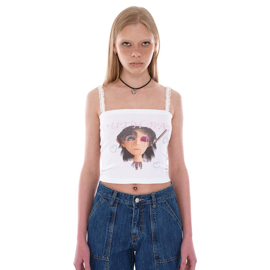 ANDROID LACE SLEEVELESS WHITE