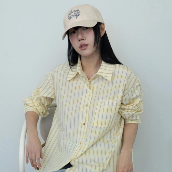 NICE TRIP CHAIN STITCH BALL CAP IVORY