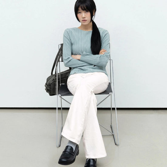 VERSATILE BOOTS CUT PANTS IVORY