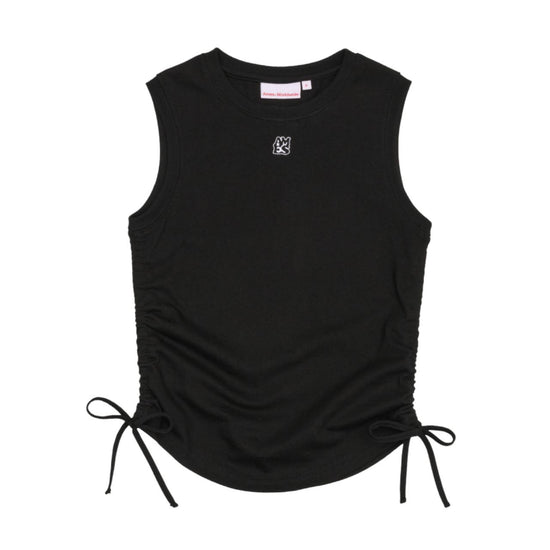 BASIC SMALL LOGO SLEEVELESS TEE BLACK
