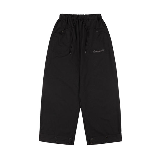 CLASSIC BUTTON BANDING SLACKS BLACK