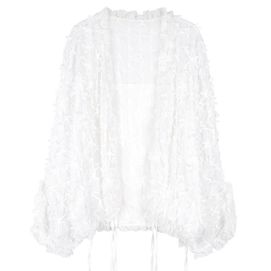 CHIFFON CARDIGAN WHITE