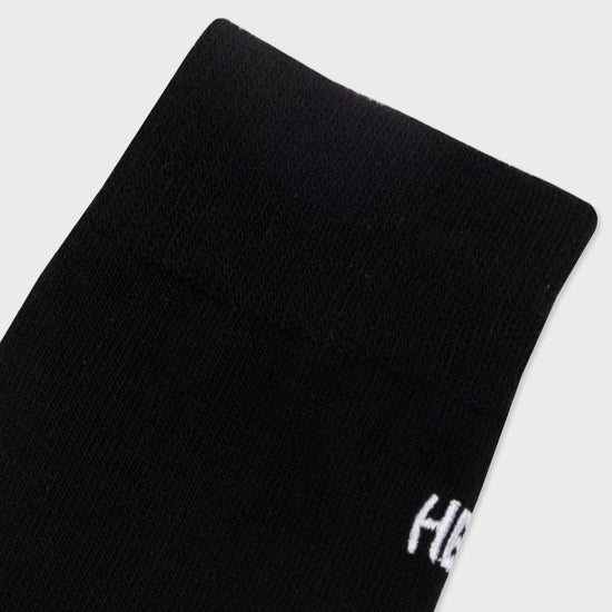 ALAND "HELLO" LOGO SOCKS BLACK
