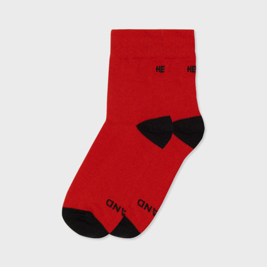 ALAND "HELLO" LOGO SOCKS RED