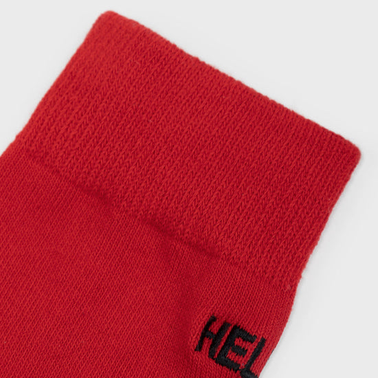 ALAND "HELLO" LOGO SOCKS RED