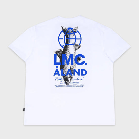 LMC X ALAND R GLOBE TEE WHITE