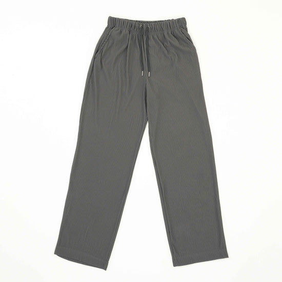 MEN'S PLEATED BANDING PANTS CHARCOAL