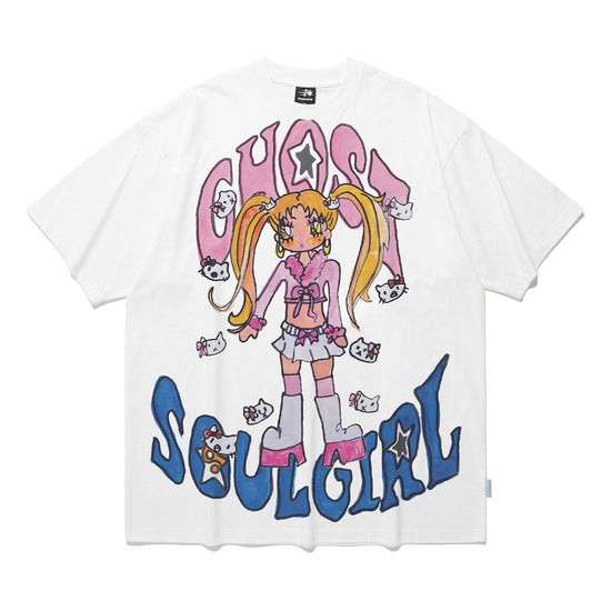GHOSTSOULGIRL GYARU BIG BIG TEE WHITE