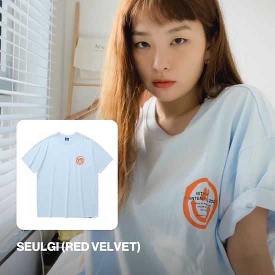 LOGO&SMILEY TEE L/BLUE