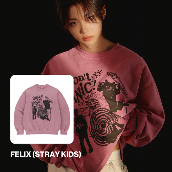 DON’T PANIC PIGMENT SWEATSHIRT PINK