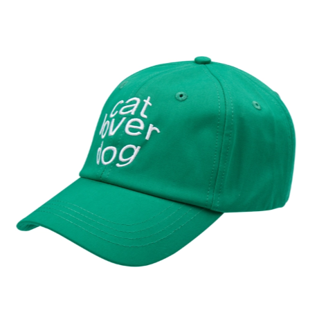 3.3 CAT LOVER DOG BASEBALL CAP GREEN