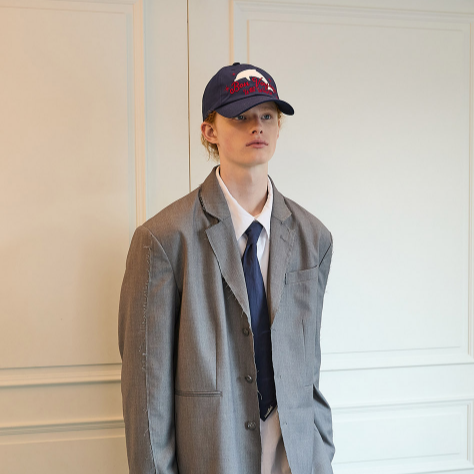 BON VOYAGE DOLPHIN APPLIQUE BALL CAP NAVY