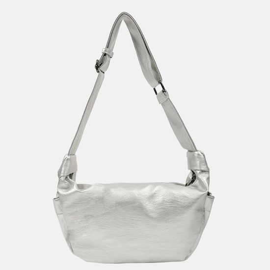 SIDE POCKET CROSS BAG SILVER
