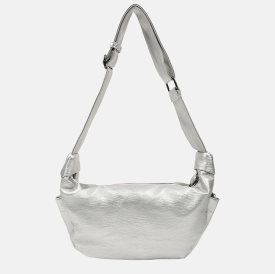 SIDE POCKET CROSS BAG SILVER