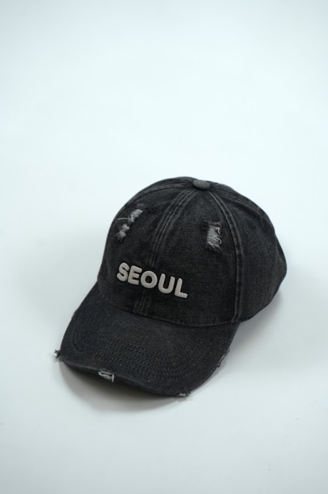 ALAND SEOUL DAMAGE BASEBALL CAP DARK INDIGO