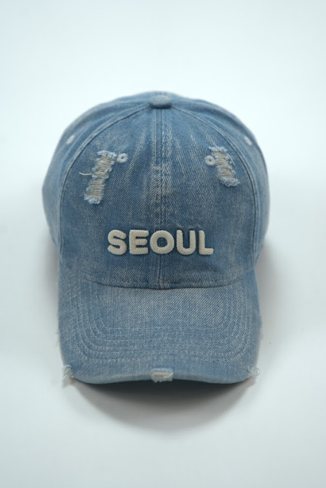 ALAND SEOUL DAMAGE BASEBALL CAP INDIGO