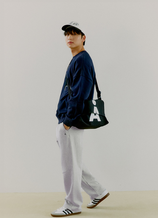 ALAND A WAPPEN STRING SWEAT PANTS MELANGE GREY