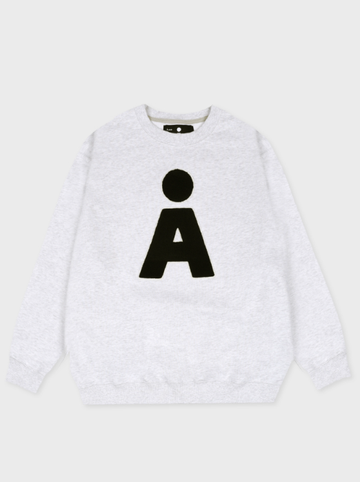 NEW ALAND A LOGO BOUCLE SWEAT SHIRT MELANGE IVORY