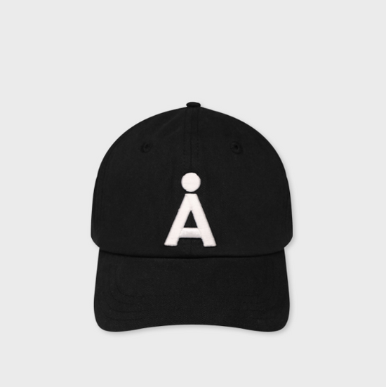 NEW ALAND EMBOSSING A LOGO BASEBALL CAP BLACK