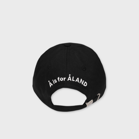 NEW ALAND EMBOSSING A LOGO BASEBALL CAP BLACK
