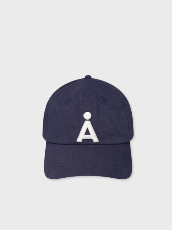 NEW ALAND EMBOSSING A LOGO BASEBALL CAP NAVY