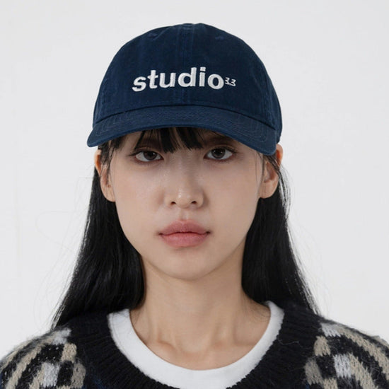STUDIO3.3 ONE COLOR BALL CAP NAVY