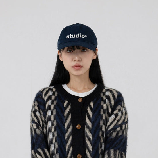 STUDIO3.3 ONE COLOR BALL CAP NAVY