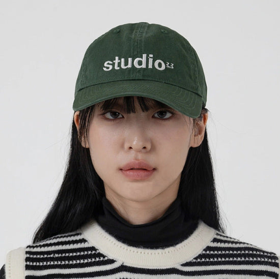 STUDIO3.3 ONE COLOR BALL CAP GREEN
