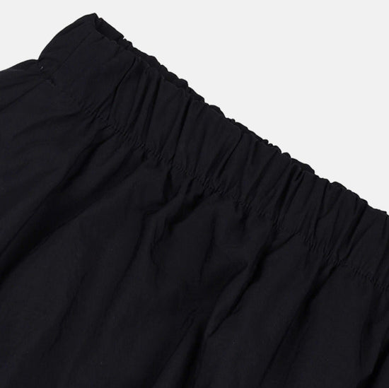 MAXI PUMPKIN NYLON SKIRT BLACK
