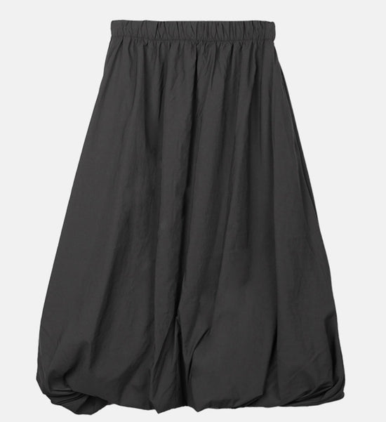 MAXI PUMPKIN NYLON SKIRT CHARCOAL