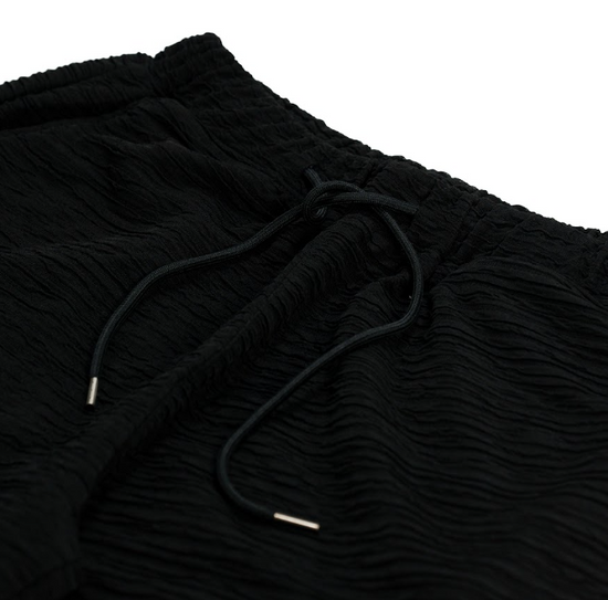 MEN'S COZY PLEATED PANTS BLACK