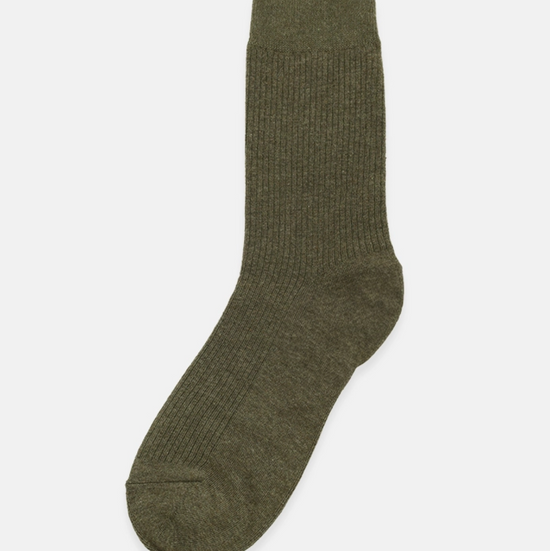 DAILY RIBBED HIGH SOCKS BROWN