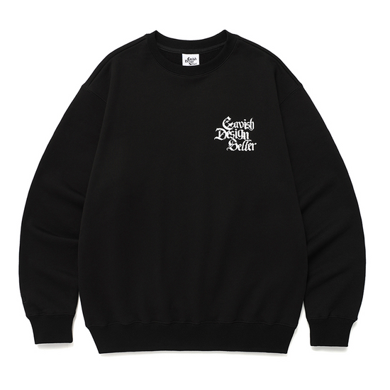 GOTHIC SELLER LOGO SWEATSHIRT BLACK