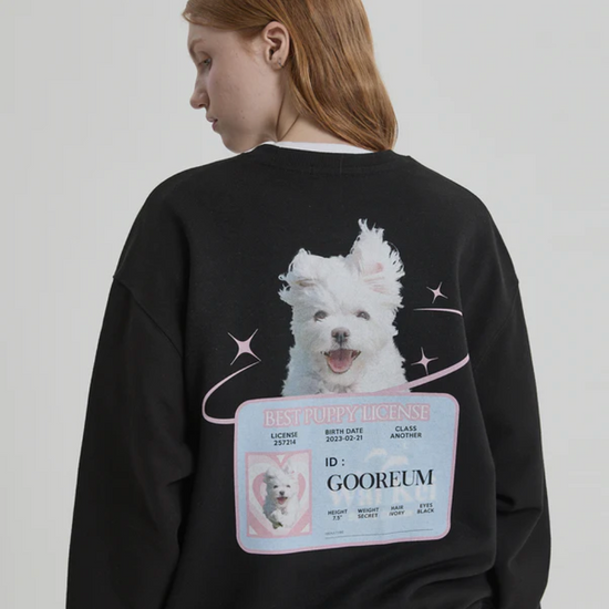 MALTESE GOOREUM NAMETAG SWEATSHIRT BLACK