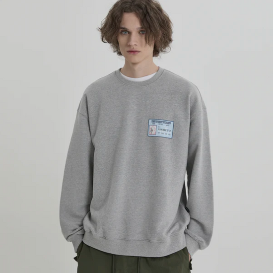 MALTESE GOOREUM NAMETAG SWEATSHIRT GREY