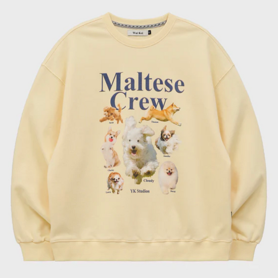 MALTESE CREW SWEATSHIRT LIGHT YELLOW