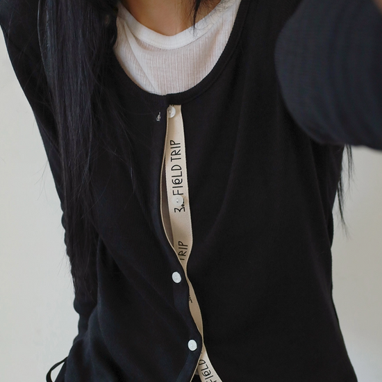 TAPING DAILY CARDIGAN BLACK