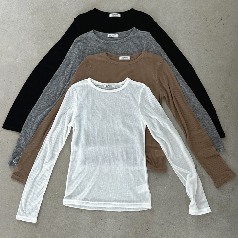 SHEER LAYERED T-SHIRT IVORY