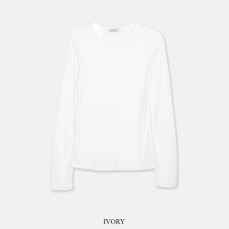 SHEER LAYERED T-SHIRT IVORY