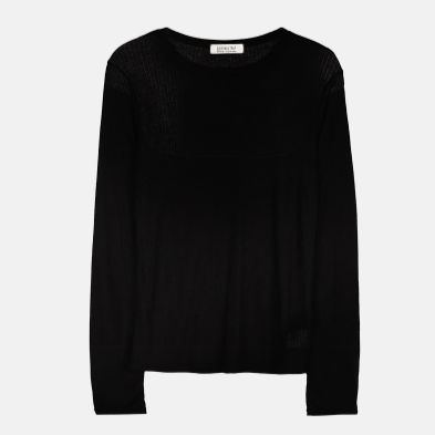 SHEER LAYERED T-SHIRT BLACK