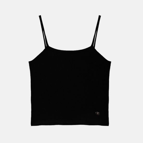 WOOL KNIT BUSTIER BLACK