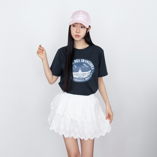 VINTAGE HOTEL HALF SLEEVE T-SHIRT NAVY