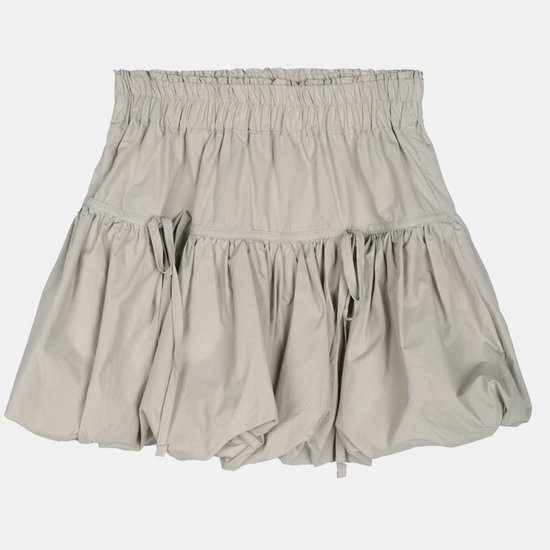 COTTON RIBBON BALLOON SKIRT BEIGE